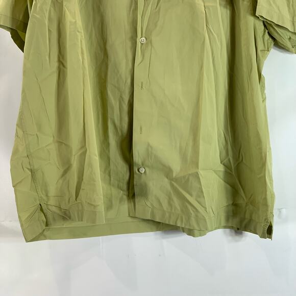 BANANA REPUBLIC Men's Green Solid Stretch Button-Up Short Sleeve Shirt SZ XL - Picture 7 of 10
